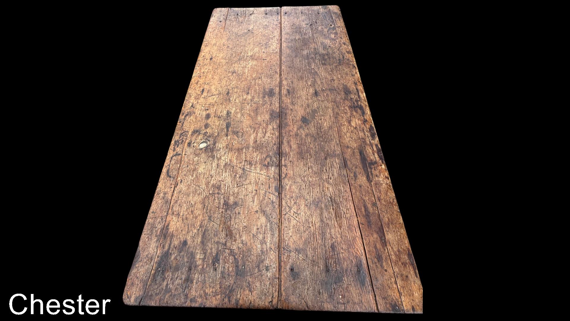 Table avec doubles traverses